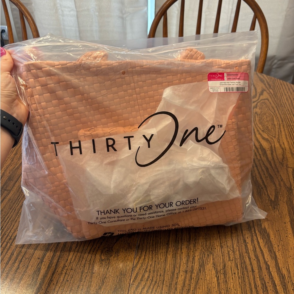 NWT Thirty-one Just Faux you fashion bundle Coral Peach - Picture 2 of 16